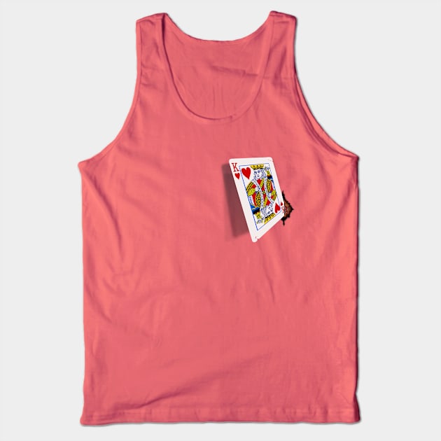 Stabbed King of Hearts Card Tank Top by Markyartshop